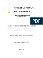 Tesis N Odontologia en Dos Clinicas Diferentes PDF