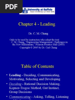 Chapter 4 - Leading