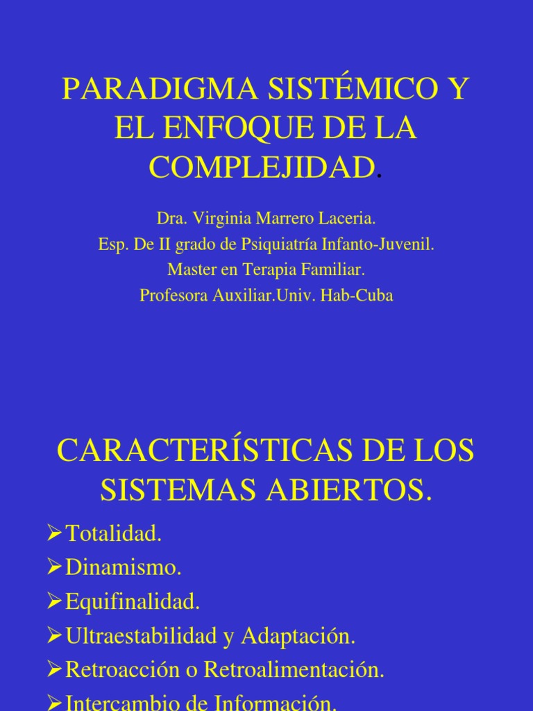 Paradigma Sistémico y El Enfoque de La Complejidad | PDF | Teoría de ...