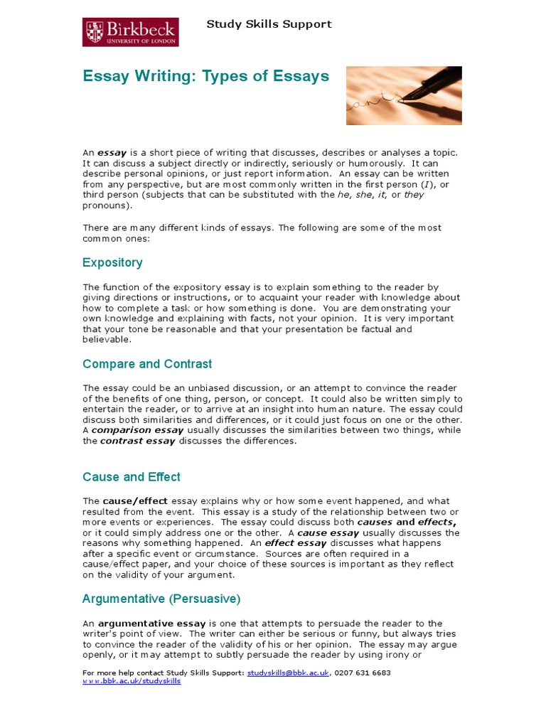 types of argumentative writing