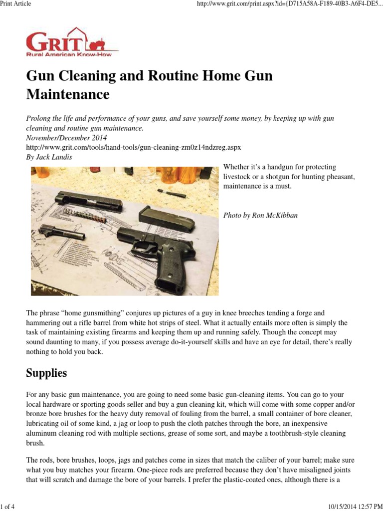 Essential Gun Cleaning and Maintenance Guide | PDF | Rifle | Shotgun