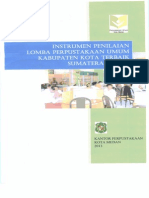 Instrumen Penilaian Lomba Perpustakaan Umum Kabupaten Kota Terbaik Sumut PDF