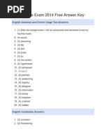 Civil Service Exam 2014 Free Answer Key