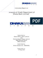 103970834 Internship Report on Analysis of Credit Department of Dhaka Bank Limited