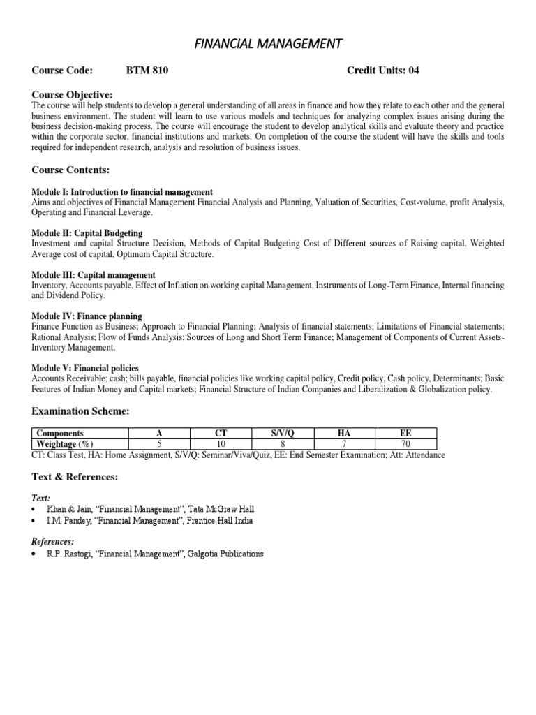 Introduction to financial management