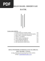 Download LAPORAN HASIL OBSERVASI BATIK by DellaEkaAugustyaIrawan SN243404153 doc pdf