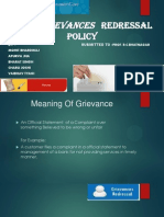 Group 3 (Bank Grievances Redressal Policy)