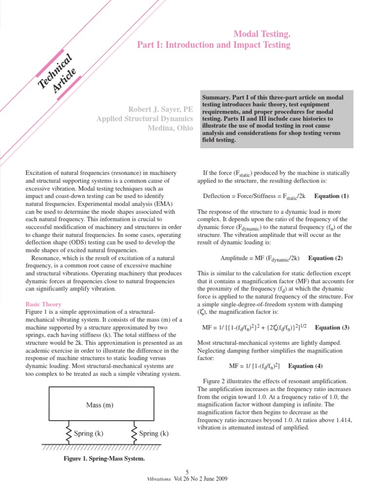 Modal Impact Testing Basics | PDF | Resonance | Spectral Density