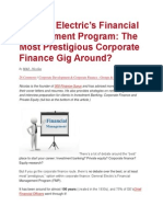 General Electric's Financial Management Program - The Most Prestigious Corporate Finance Gig Around