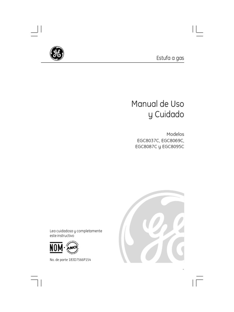 Cocina General Electric 2 Pdf Estufa De Cocina Enchufes Y Tomas De Corriente Alterna