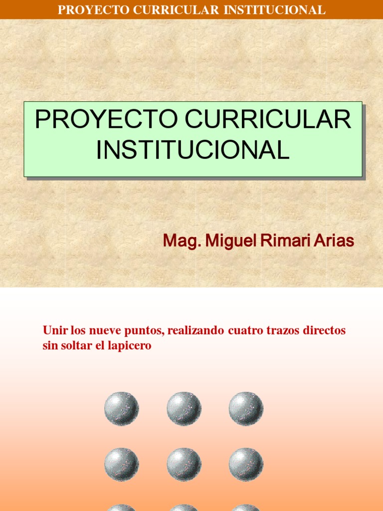 Proyecto Curricular Institucional PDF | PDF | Plan de estudios | Evaluación