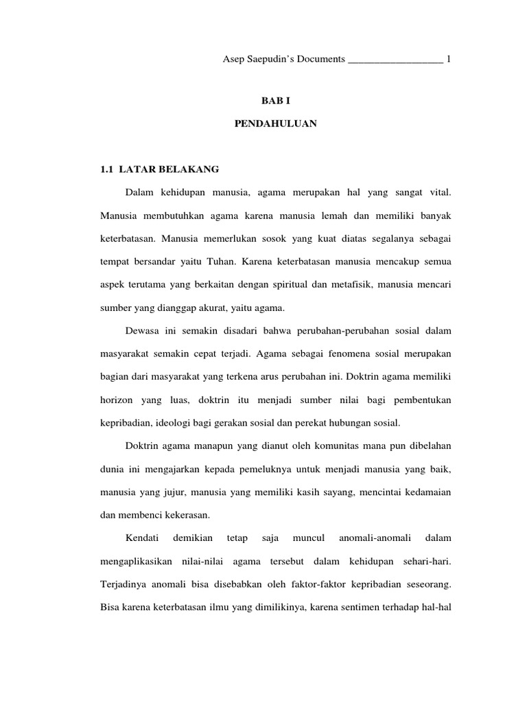 Peran Agama Dalam Kehidupan Pribadi Dan Sosial