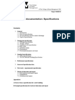 Contract Documentation Specifications
