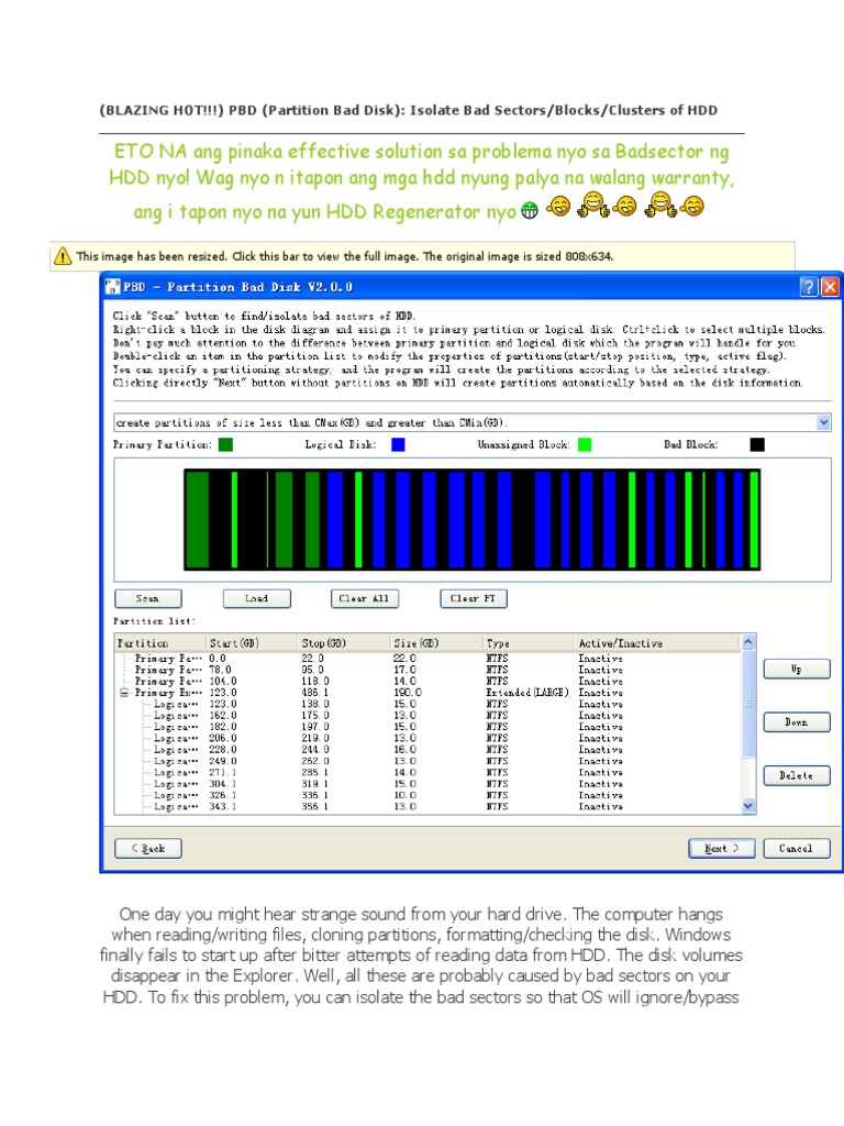 PBD: Isolate Bad Sectors on HDD | PDF | Disk Storage | Hard Disk Drive