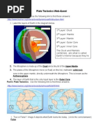 Plate Tectonics Web Quest Student