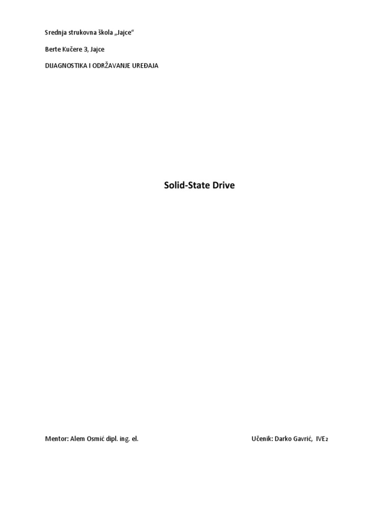 Solid State Drive | PDF | Computers