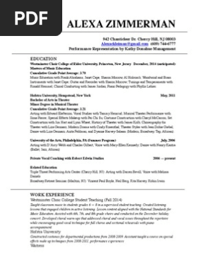 work resume