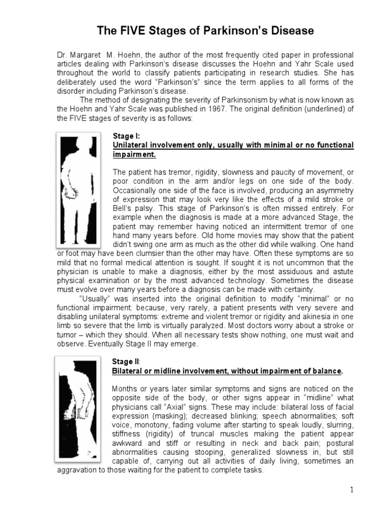 Five Stages of Parkinson's Disease Explained | PDF | Parkinson's ...