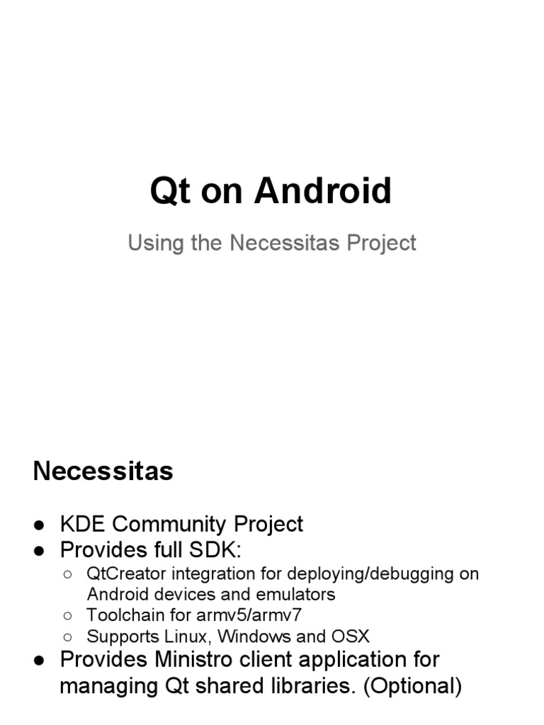 Necessitas: Qt for Android Development | PDF