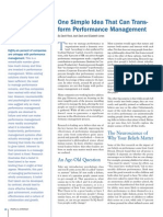 Research Corner: One Simple Idea That Can Trans-Form Performance Management