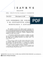 Los Nombres de Los Colores y El Sustantivo Color PDF