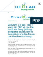 LabVIEW Cơ Bản - Bài 4_ Vòng Lặp for Và Các Thủ Thuật Với Array - Cyberlab - Simplify Your Life