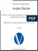 child abuse and neglect certification