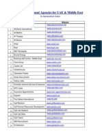 Top Recruitment Agencies For UAE & Middle East: (In Alphabetical Order)