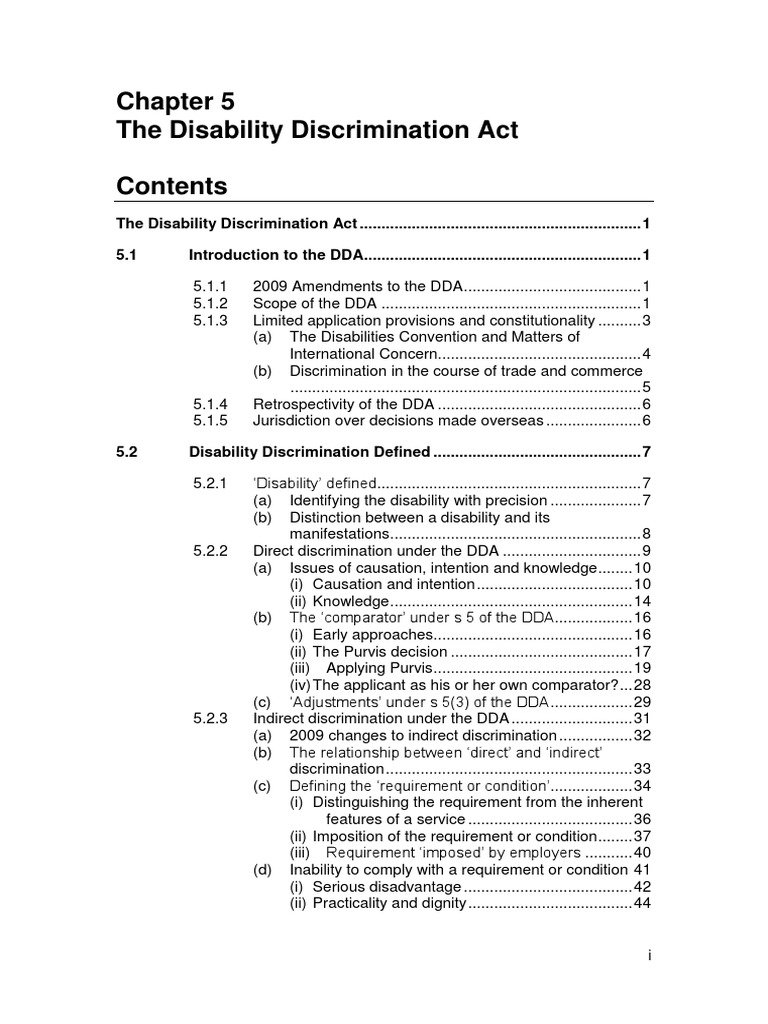 Disability Discrimination Act Guide | PDF | Disability | Discrimination