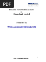 Financial Performance Analysis On Dhaka Bank LTD