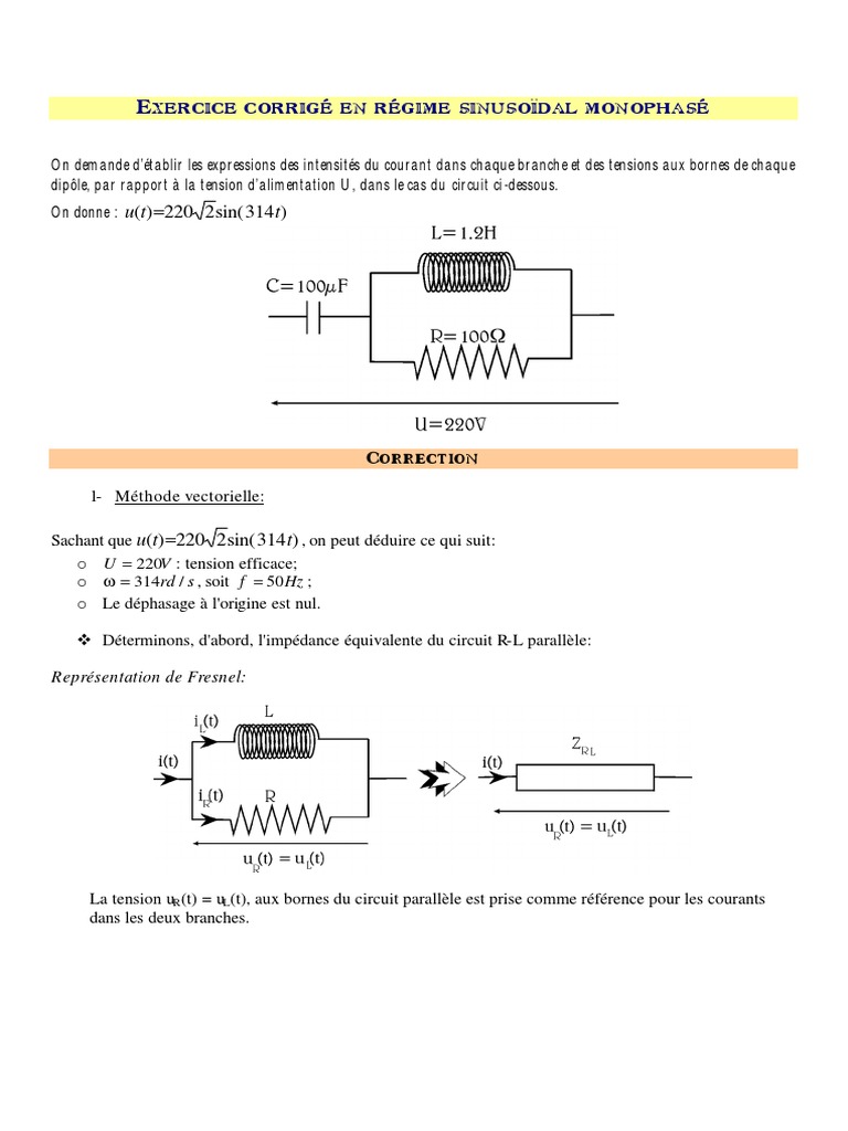 Circuit De Commande Et De Puissance Exercices Corrigés Pdf