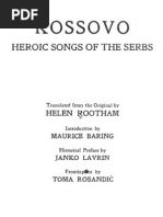 Kosovo Heroic Songs of The Serbs (1920.) - Helen Rootham