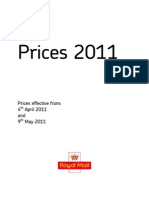 Additional Royal Mail Prices 2011