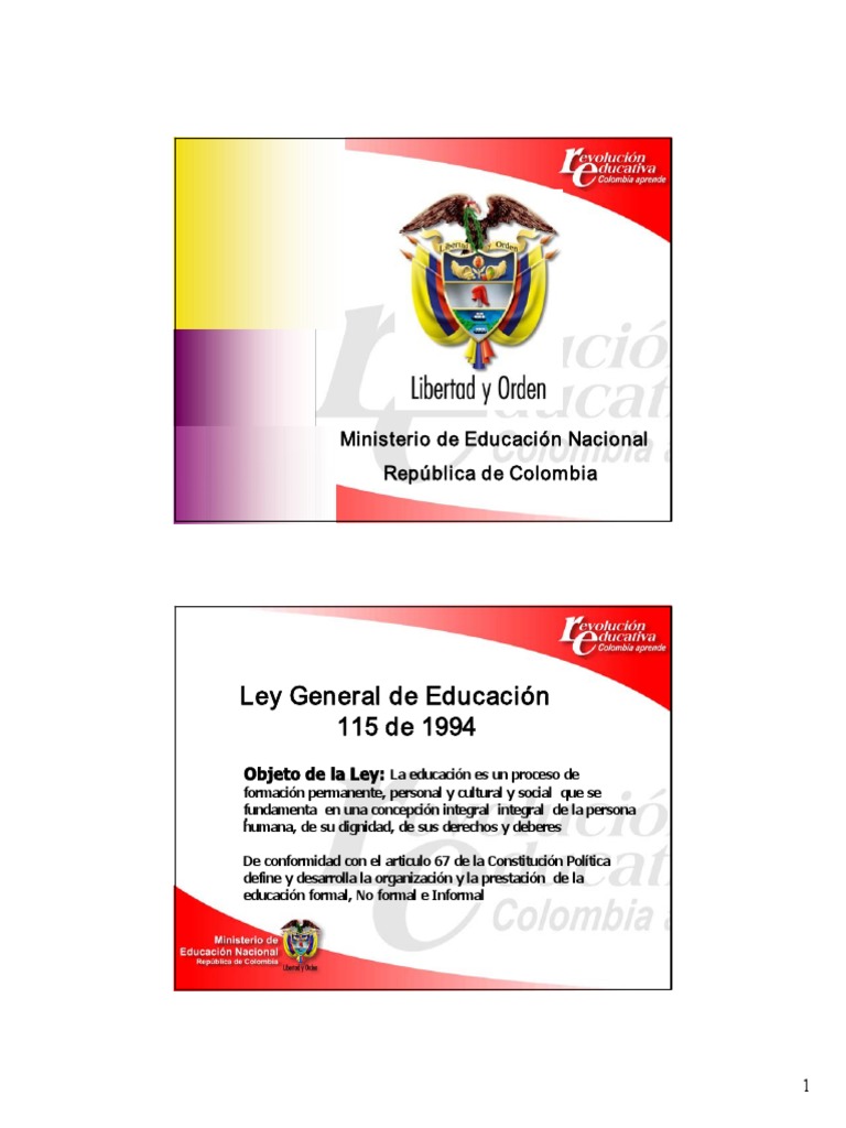 Ley General de Educacion PDF | PDF | Educación Secundaria | Cognición
