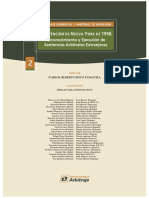 Convencion de Nueva York de 1958 Reconocimiento y Ejecucion de Sentencias Arbitrales Extranjeras - Instituto Peruano de Arbitraje PDF