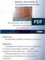 Acute Abdomen/Pancreatitis/Abdominal Compartment Syndrome/CCM Board Review