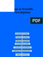 Steps in Scientific Invesigation