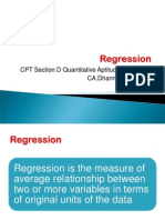 CPT Section D Quantitative Aptitude Chapter12 Regression Analysis