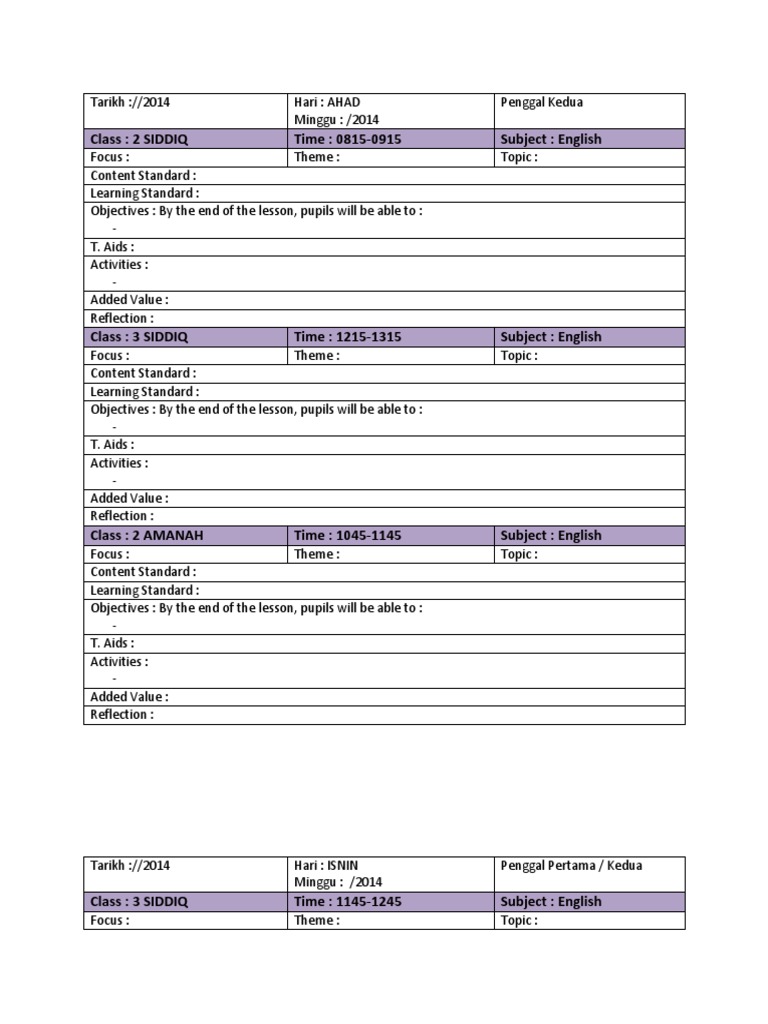 Class: 2 SIDDIQ Time: 0815-0915 Subject: English | PDF | Career & Growth
