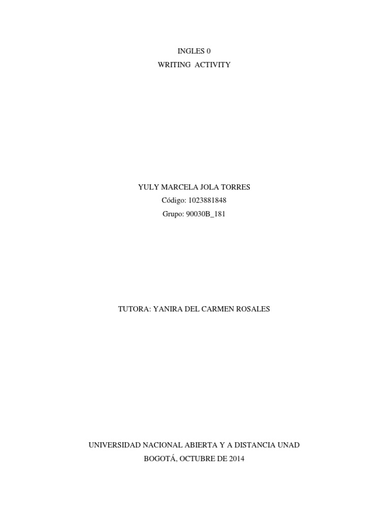 Activity Writing 2 Pdf Physical Exercise Recreation