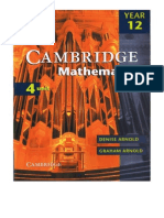 Cambridge - 4 Unit Mathematics Year 12212