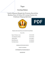 Analisis Mengenai Dampak Peraturan Daerah No.4 Tahun 2011 Mengenai Larangan Berjualan Di Zona Merah