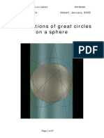 Intersections of Great Circles On A Sphere: Author: Dirk Bertels Hobart, January, 2005