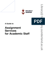 Assignment Services For Academic Staff 20091