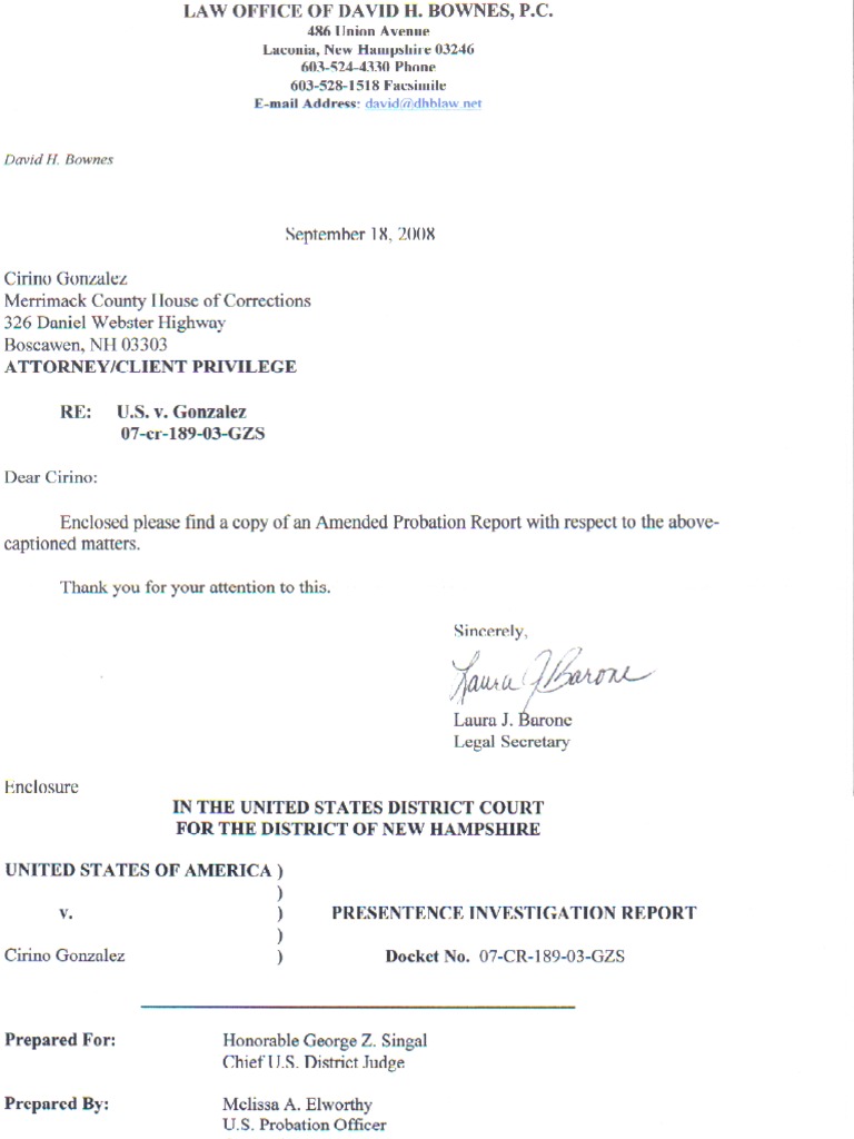PreSentencing Investigation Report 090917 | PDF