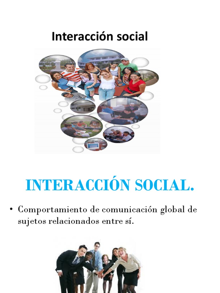 Importancia y Tipos de Interacción Social | PDF | Sociedad | Comportamiento