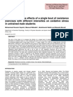 Resistance Exercise Oxidative Stress