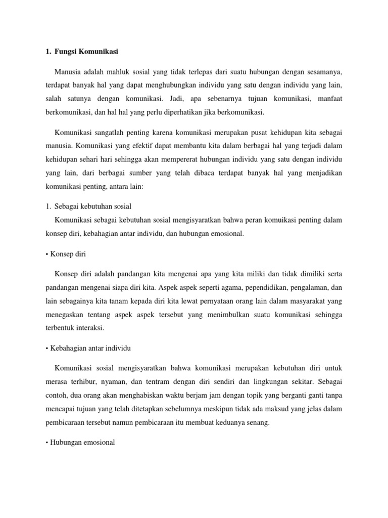 Fungsi Komunikasi Dalam Kehidupan Sehari Hari