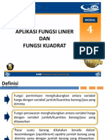 Aplikasi Fungsi Linier Dan Fungsi Kuadrat PDF