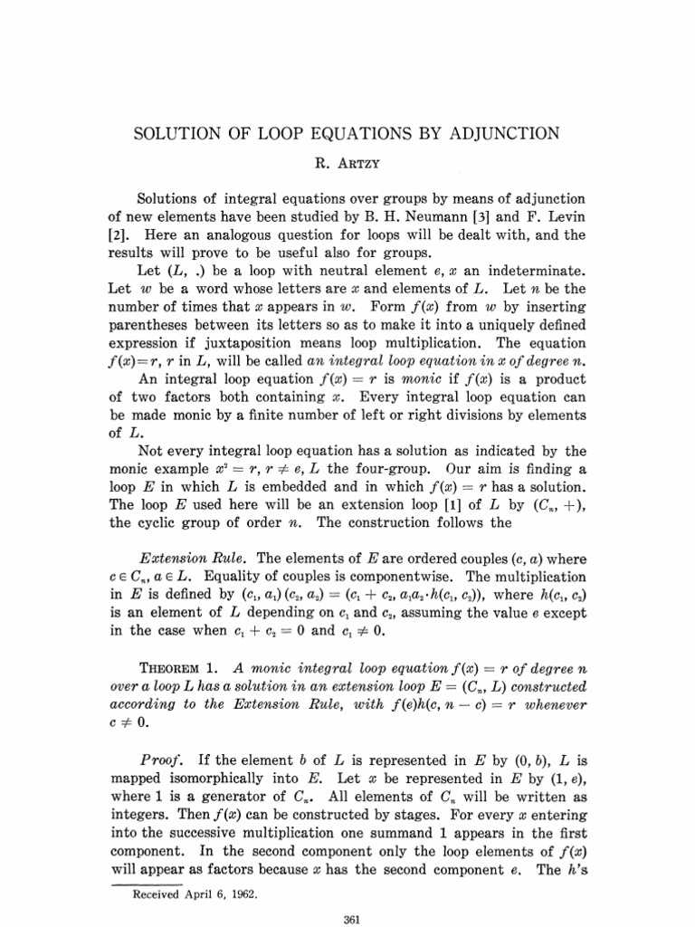 Solving Integral Loop Equations | PDF | Group (Mathematics ...